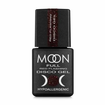 Светоотражающий гель-лак для ногтей Moon Full Red Flashing Disko Gel RF10, 8 мл Светоотражающий гель-лак для ногтей Moon Full Red Flashing Disko Gel RF10, 8 мл