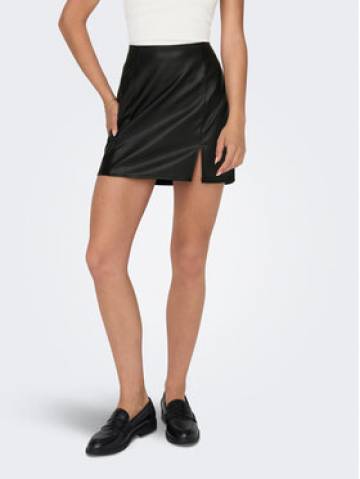 ONLY Спідниця зі штучної шкіри 15267185 Чорний Regular Fit ONLY Спідниця зі штучної шкіри 15267185 Чорний Regular Fit