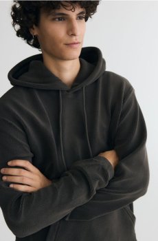 Reserved - Флісовий світшот з каптуром - світло-оливковий - 7361H-81X