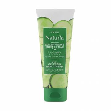 Глицериновый крем для рук Joanna Naturia 3 in 1 Glycerin Hand Cream с экстрактом огурца, 100 г Глицериновый крем для рук Joanna Naturia 3 in 1 Glycerin Hand Cream с экстрактом огурца, 100 г