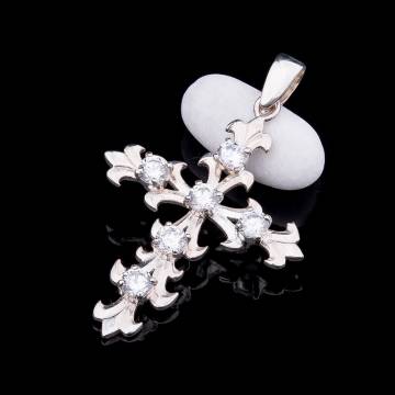 Серебряный крест (фианиты) 131047 Серебряный крест (фианиты) 131047