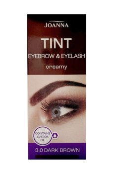 Уценка! Краска для бровей и ресниц Joanna Henna Eyebrow & Eyelash Tint Темно-коричневая,  30 мл