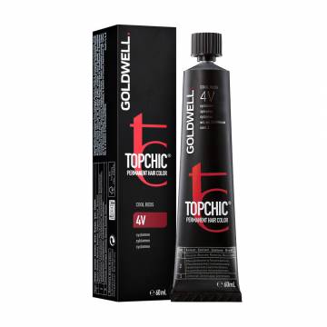 Стойкая профессиональная краска для волос Goldwell Topchic Permanent Hair Color 4V Cyclamen, 60 мл Стойкая профессиональная краска для волос Goldwell Topchic Permanent Hair Color 4V Cyclamen, 60 мл