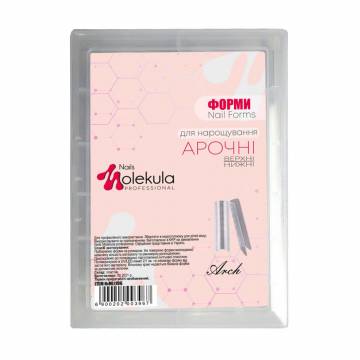 Многоразовые верхние/нижние формы для наращивания ногтей Nails Molekula Professional Арочные, 120 шт Многоразовые верхние/нижние формы для наращивания ногтей Nails Molekula Professional Арочные, 120 шт