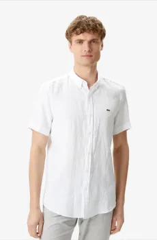 Мужская белая рубашка Белый 39 Lacoste CH042626B