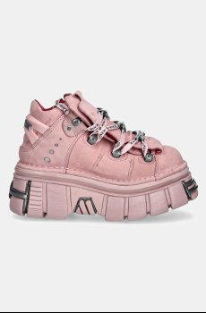 Замшевые кроссовки New Rock Nobuk Rosa, Tower Rosa C73 E14 Acero