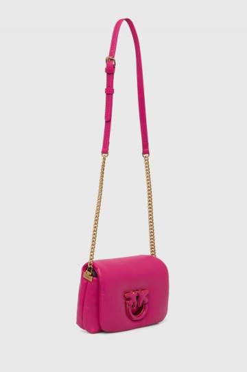 Кожаная сумочка Pinko цвет розовый Кожаная сумочка Pinko цвет розовый