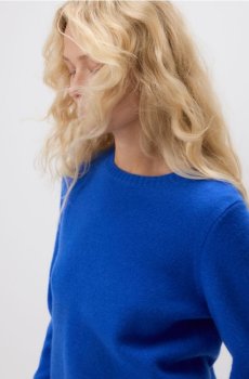 Reserved - Вовняний джемпер - кобальтовий - 143GS-47X