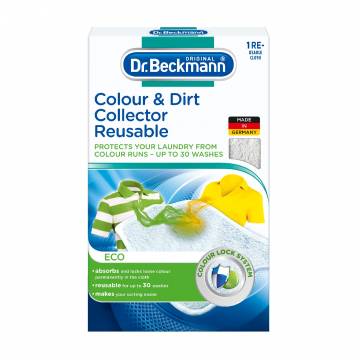 Многоразовая ловушка для цвета и грязи Dr. Beckmann 30 стирок, 1 шт Многоразовая ловушка для цвета и грязи Dr. Beckmann 30 стирок, 1 шт