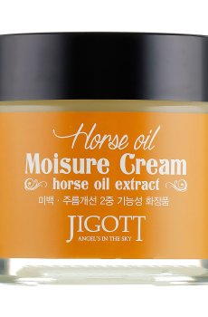 Увлажняющий крем для лица Jigott Horse Oil Moisture Cream с лошадиным маслом, 70 мл
