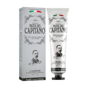 Зубная паста Pasta del Capitano Charcoal 1905 с древесным углем, 75 мл Зубная паста Pasta del Capitano Charcoal 1905 с древесным углем, 75 мл