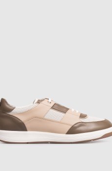 Кожаные кроссовки с перфорацией