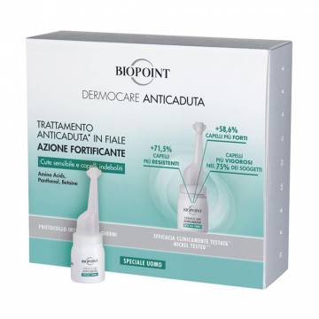 Ампулы против выпадения волос для мужчин Biopoint Dermocare Anticaduta, 20*6 мл Ампулы против выпадения волос для мужчин Biopoint Dermocare Anticaduta, 20*6 мл