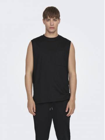 Only & Sons Майка Fred 22025300 Чорний Relaxed Fit Only & Sons Майка Fred 22025300 Чорний Relaxed Fit