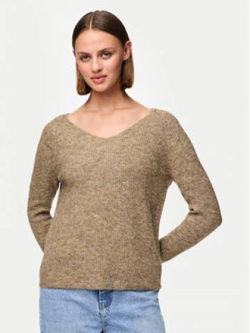 Pieces Светр Ellen 17114251 Коричневий Regular Fit Pieces Светр Ellen 17114251 Коричневий Regular Fit