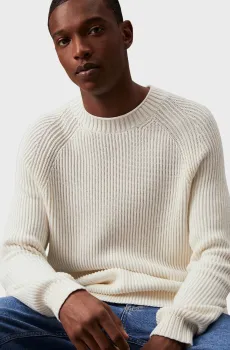 Мужской белый джемпер SOFT UTILITY RAGLAN Белый S Calvin Klein Jeans J30J325672