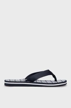 Женские темно-синие вьетнамки TH EMBLEM BEACH SANDAL Синий 37 Tommy Hilfiger FW0FW07900