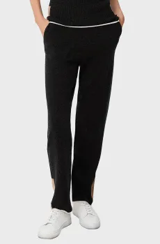 Женские черные шерстяные брюки Черный 42 MARC&ANDRE W25-00CH0510