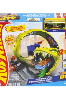 Игровой набор Hot Wheels Опасные создания Спиральная атака Змеи, от 4 лет, 25.7*30.8*9.5 см (JBM63)