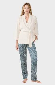 Женская пижама (халат, майка, брюки) NORIE Разноцветный L Etam 6555992