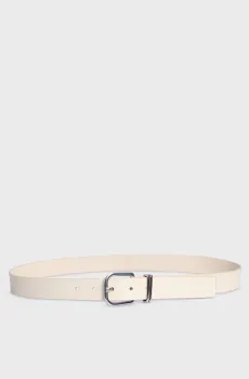 Женский бежевый кожаный ремень TJW BOLD LEATHER 3.0 Бежевый 90 Tommy Jeans AW0AW16255