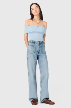 Женский голубой топ Голубой 40 MAJE MFPTO01368_Blue Sky