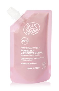 Успокаивающая маска для лица Face Boom Mask с розовой глиной, 40 г