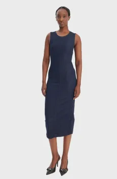 Женское темно-синее джинсовое платье Синий M Guess W6RK72.D6980;OKLN