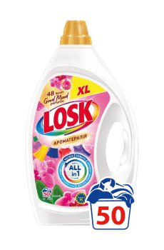 Гель для стирки Losk Color Ароматерапия с эфирными маслами и ароматом малазийского цветка, 50 стирок, 2.25 л
