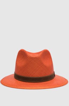 Оранжевая соломенная шляпа Country