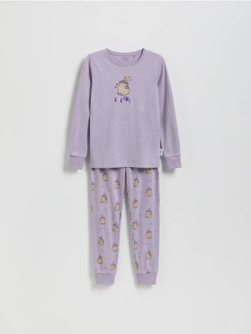 Reserved - Піжамний комплект Pusheen - червонувато-ліловий - 158GU-48X Reserved - Піжамний комплект Pusheen - червонувато-ліловий - 158GU-48X