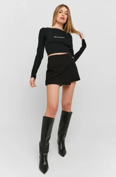 Женская черная юбка-шорты Черный M Tally Weijl SSHPEKATY