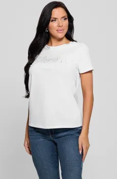 Женская белая футболка Белый XS Guess W5RI08.K9RM1;G011