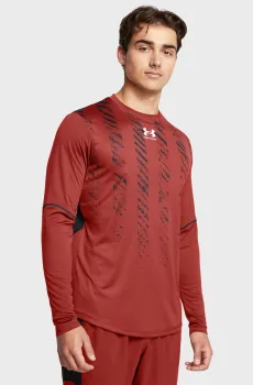 Мужской красный лонгслив UA Ms Ch. Pro LS Jersey Красный S Under Armour 1387161-840