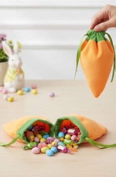 Великодні торбинки у формі моркви 3 pack - помаранчевий