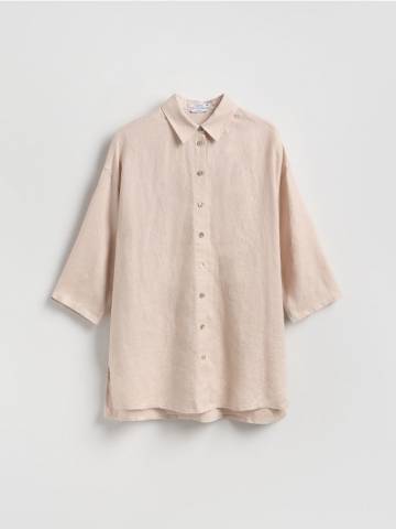 Reserved - LADIES` SHIRT - бежевий - WD935-08X Reserved - LADIES` SHIRT - бежевий - WD935-08X