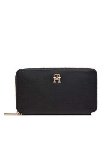 Tommy Hilfiger Великий жіночий гаманець Iconic Tommy Large Za AW0AW16009 Чорний Tommy Hilfiger Великий жіночий гаманець Iconic Tommy Large Za AW0AW16009 Чорний