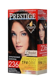 Стойкая крем-краска для волос Vips Prestige 236 Янтарный шоколад, 100 мл