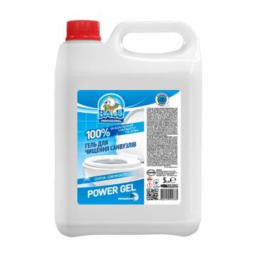 Гель для чистки санузлов BALU Professional Power Gel Морской бриз, 5 л Гель для чистки санузлов BALU Professional Power Gel Морской бриз, 5 л