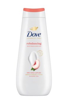 Гель для душа Dove Advanced Care Rebalancing Белый персик и рисовое молочко, 400 мл