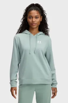 Женское мятное худи UA Rival Terry Hoodie Ментоловый XS Under Armour 6005511-348