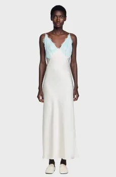 Женское белое платье Белый 36 Sandro SFPRO04658_Ecru