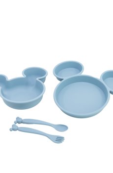 Детский набор посуды Stor Mickey от 10 месяцев, голубой, 4 предмета (10496)