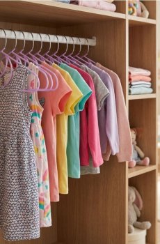 Набір вішаків для одягу з місяцем, 10 шт. - пастельний рожевий