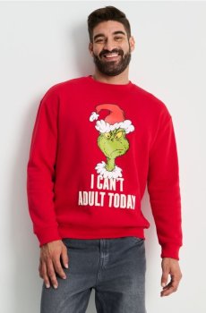 Регулярна світшот з круглим вирізом Grinch - червоний