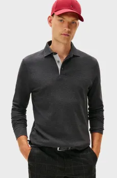 Мужское серое поло MONOTYPE Серый M Tommy Hilfiger MW0MW40306