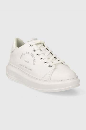 Кожаные кроссовки Karl Lagerfeld KAPRI цвет белый KL62539F Кожаные кроссовки Karl Lagerfeld KAPRI цвет белый KL62539F