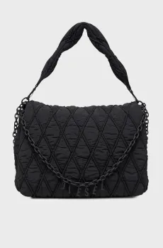 Женская черная джинсовая сумка CHARM-D SHOULDER L SHOULDER BAG Черный ONESIZE Diesel X10364 P8048