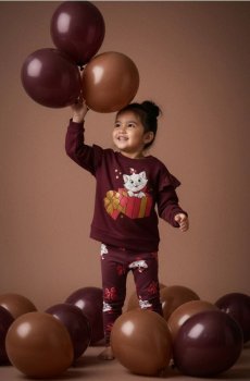 Бавовняний світшот з принтом The Aristocats - бордовий