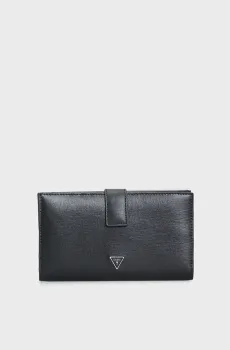 Мужской черный кожаный кошелек MITO CROSS WALLET Черный ONESIZE Guess SMMTSLLEA51